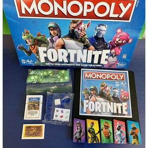 MONOPOLY FORTNITE Board Game Open Box - Never Played - Collectible COMPLETE EUC